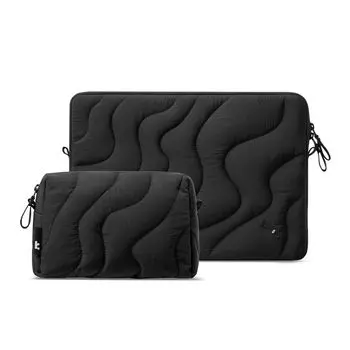 tomtoc защитный пушистый чехол для компьютера 14 дюймов MacBook Pro 13 дюймов iPad Pro Air M2 совместимый чехол для гаджета в комплекте легкая мягкая симпатичная стеганая сумка