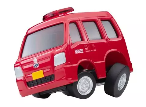 TOMYTEC ChoroQ Subaru Sambar Van Fire Command Vehicle Complete Product Q s QS-04b
