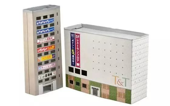 TOMYTEC Eco Rural Paper Structure C01 Store Diorama Supplies Многоквартирное здание/отдел
