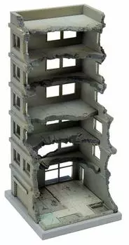 Tomytec GeoColle Combat Series DCM02 Разрушенное здание A окрашенная пластиковая модель 311850 1/144 серый