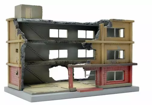 Tomytec GeoColle Combat Series DCM03 Разрушенное здание B Окрашенная пластиковая модель 311867 1/144