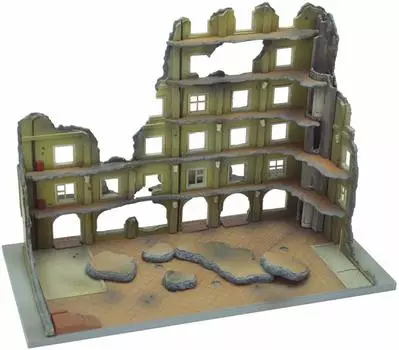 Tomytec GeoColle Combat Series DCM04 Destroyed Building C Painted Plastic Model 311874 1/144