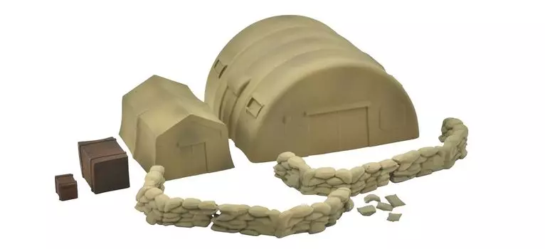 Tomytec GeoColle Combat Series DCMA11 Camping Set A Painted Plastic Model 318842 1/144