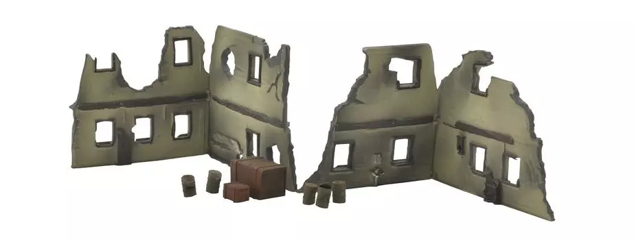 Tomytec GeoColle Combat Series DCMA12 Ruins Set A Painted Plastic Model 318859 1/144