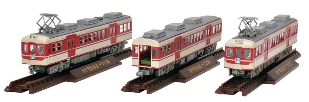 Tomytec GeoColle Железнодорожная коллекция Iron Collection Электрическая железная дорога Кобэ Тип De1100 Набор Диорамные принадлежности Ограниченный первый заказ 3 вагона (Производитель