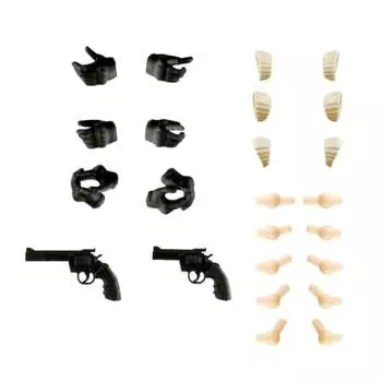 TOMYTEC Little Armory LAOP13 Sosai Girls Garden Tactical Gloves 2 Revolver Set Black Plastic Model Parts
