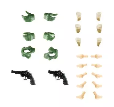 TOMYTEC Little Armory LAOP15 Sosai Garden Tactical Gloves 2 Revolver Set Green Plastic Model Parts Girls