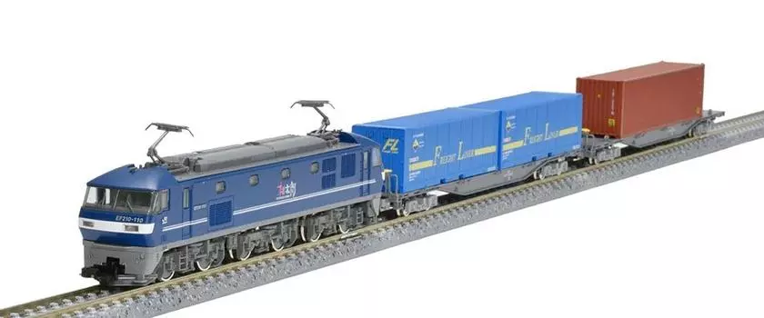 TOMYTEC N Gauge Тип EF210 Контейнерный поезд Набор из 3 вагонов 98394 Железнодорожная модель грузового вагона