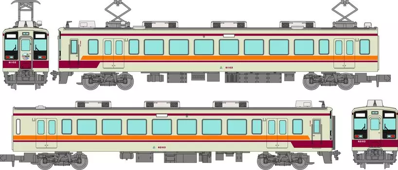 Tomytec Railway Collection Iron Collection Noiwa Railway 6050 Series Yagapi Car Set Diorama Supplies 334132 2-Car