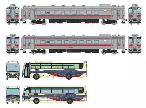 TOMYTEC Railway Collection Rumoi Main Line Numata Last Train 4933D The Bus Collection Coastal Express Asahikawa Rumoi Asahikawa Line Set Diorama