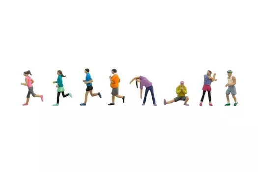 TOMYTEC Scene Collection The Human 141 People Exercising Diorama Supplies