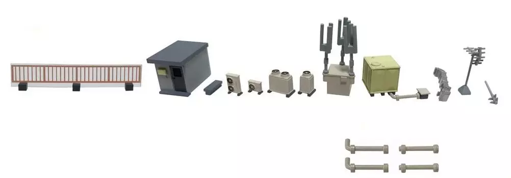 TOMYTEC Scenery Collection Scenery Accessories 134 Rooftop Accessories Set Diorama Supplies 325512 All-in-One