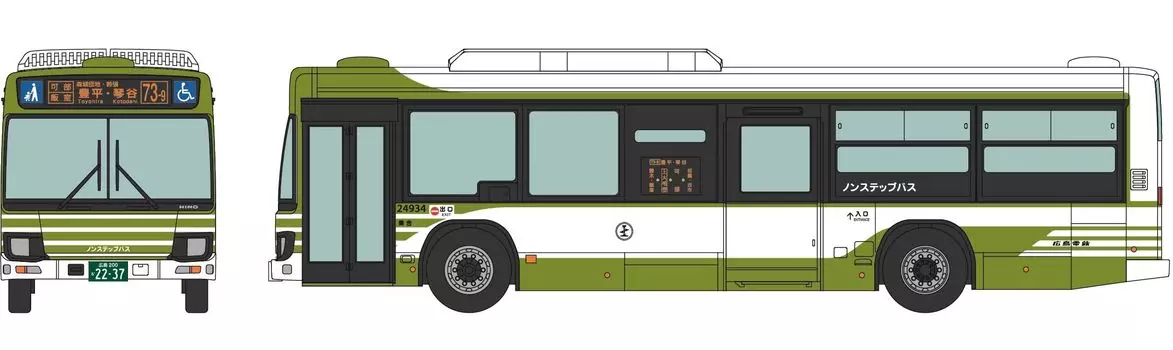 Tomytec The Bus Collection Автобусная коллекция Plus BP7 Хиросимская электрическая железная дорога Диорама Принадлежности 334699