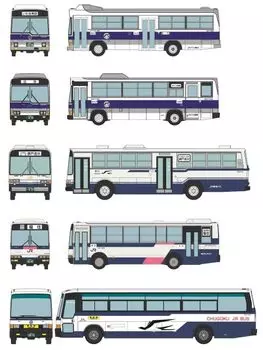 TOMYTEC The Bus Collection Bus Collection JR Bus 35th Anniversary Honshu 5 Company Set Diorama Supplies