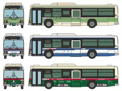 TOMYTEC The Bus Collection Bus Collection Nagoya City Transportation Bureau 100th Anniversary Reprint Design Set of 3 A Diorama Supplies 322061 синий