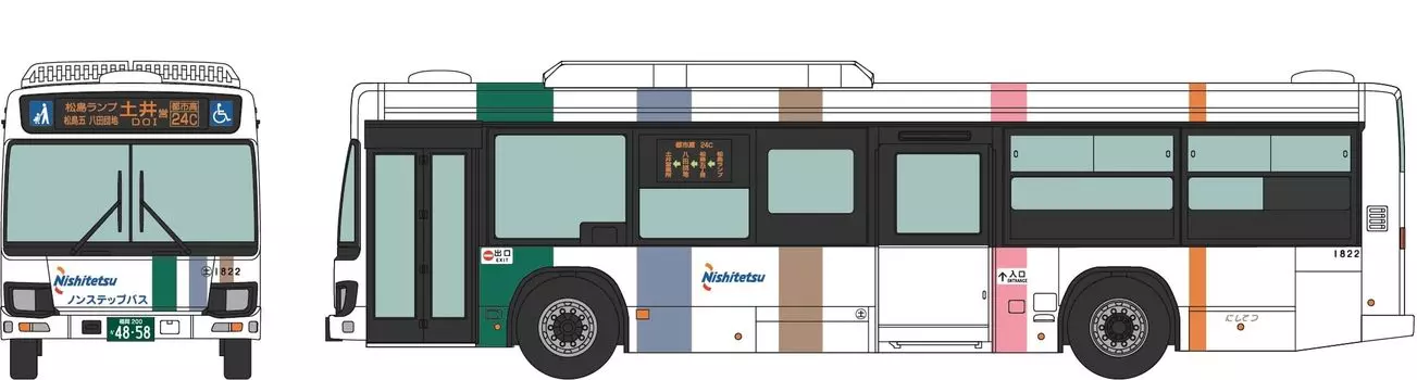 Tomytec The Bus Collection Bus Collection Plus BP8 Nishinippon Railway Diorama Supplies 334705