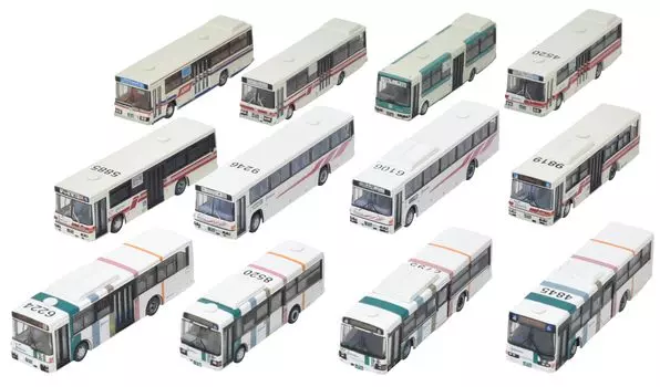 TOMYTEC The Bus Collection Nishitetsu Bus Special 12 Pieces BOX Diorama Supplies