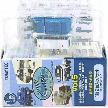 Tomytec The Car Collection Secret Isuzu Elf Cleaning Truck Toyota Hiace Ambulance Prefectural Single Item [1S] 1/150 Vol.5 (Blue) & (Kanagawa Police)