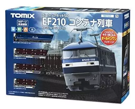 TOMYTEC TOMIX N Gauge Basic Set SD EF210 Container Train Set 90181 Railway Model Introductory Set