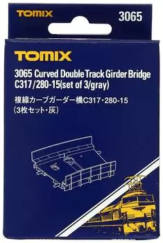 TOMYTEC TOMIX N Gauge Double Track Curve Garter Bridge C317 Set of 3 Gray 3065 Railway Model Supplies 280-15
