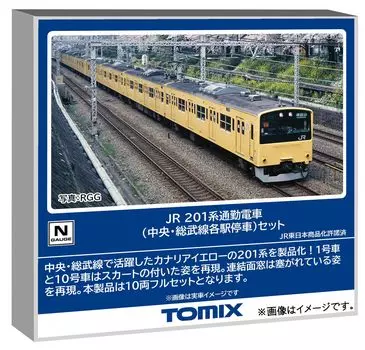Tomytec TOMIX N Gauge JR 201 Series Central Sobu Line Station Stop Set Railway Model Train 98882