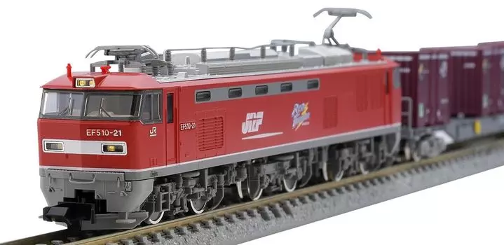 TOMYTEC TOMIX N Gauge JR EF510 Type 0 Контейнерный поезд 98485 Железнодорожная модель электровоза красный