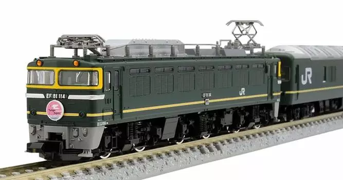 TOMYTEC TOMIX N Gauge Series Twilight Express Basic Set A 98359 Модель железнодорожной модели пассажирского вагона EF81/24, 3 вагона серебряный