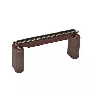 TOMYTEC TOMIX N gauge upper girder bridge S140 (F) red (with 2 brick piers) 3255 Railway model supplies