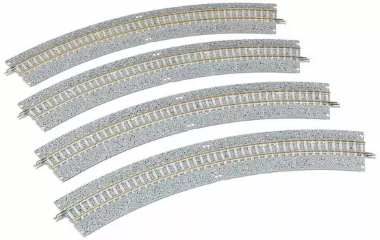 TOMYTEC TOMIX N Gauge Wide PC Curve Rail F Set of 4 1771 Railway Model Supplies C280-45-WP