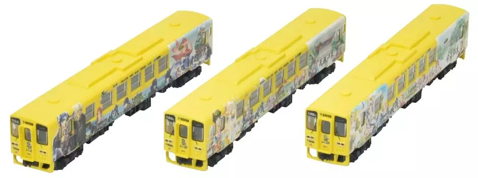 TOMYTEC Железнодорожная коллекция Железная коллекция JR Kiha125 Romancing Saga Train Set B Diorama Supplies 3-вагонный