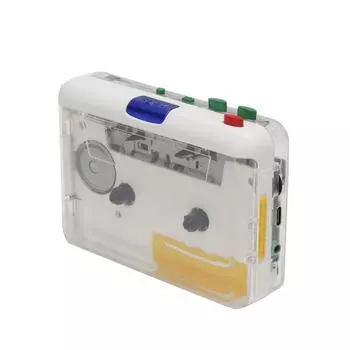 TON010S Портативная кассета в MP3-плеер, мини-USB-плеер, MP3-конвертер с входом AUX 3,5 мм прозрачный