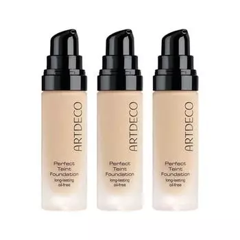 Тональная основа Art Deco Perfect Tint Foundation 20 мл, 08 Gentle Ivory, 3 шт.