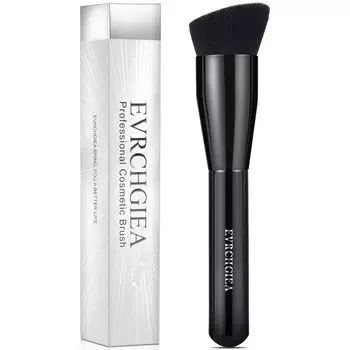 Тональная основа Flat Top Kabuki Foundation Liquid Travel Size Face Foundation Shading Makeup Brush Кисть, Кисть, Макияж, Крем, Пудра, (большой)…