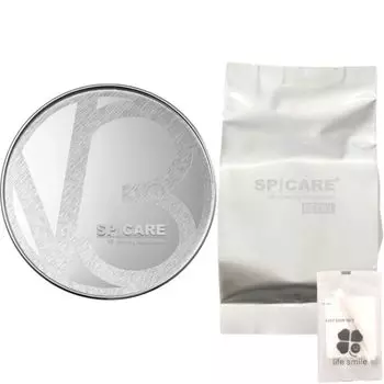 Тональная основа Spicare V3 Shining Foundation 15 г, сменный блок, набор 15 г, в комплект входит оригинальный тональный крем Spicare Foundation на хлопковой основе +