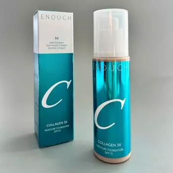 ТОНАЛЬНЫЙ ФОНД ENOUGH COLLAGEN 3X MOISTURE SPF15 100 мл 100 ml светло-бежевый