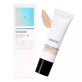 Тональный крем COSCOS UHD Foundation 742 Yellow Beige Liquid Foundation Evening Skin Korean Skin Ceramic Skin Coverage Poreless Waterproof Содержит ингредиенты CICA