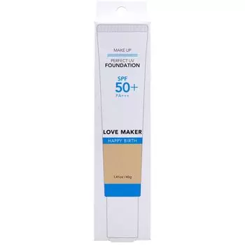 Тональный крем LOVE MAKER UV Foundation 40 г. Глянцевая кожа. Содержит увлажняющие компоненты SPF50+/PA++. (алоэ/гиалуроновая кислота/коллаген)