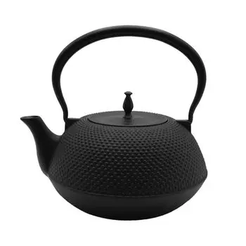 Tonami Shoten Nanbu Iron Kettle Flat Arale IH Open Fire Compatible edition (Black) 24th