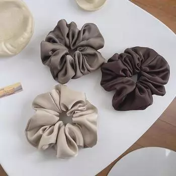 Тондэмун Шелковисто-атласный кофейный ободок для волос в виде толстой кишки для женщин света кофе