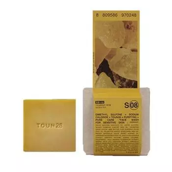 Tone28 Face Wash S8 Очищающее мыло с касторовым маслом и серной солью, 100 г, 1 шт.