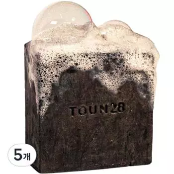 Tone28 Mildly Acidic Shampoo Bar S21 Black Bean Charcoal, 100g, 5 pieces