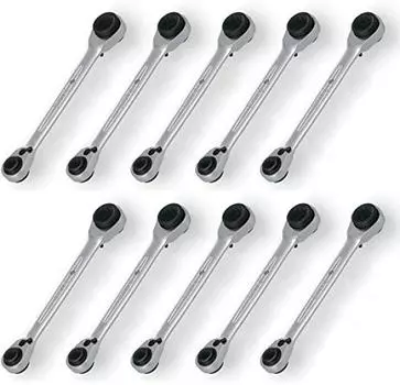 TONE 4WAY Ratchet Box Wrench Width across flats 12 x 14 x 13 x 15 mm 10 pieces RMW-1215-10S