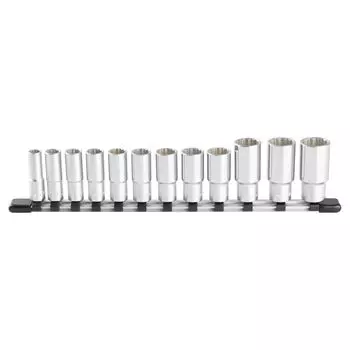 TONE Deep Socket Set with HDL312A Drive angle Contents 12 items (12-sided, holder) 9.5mm (3/8 )