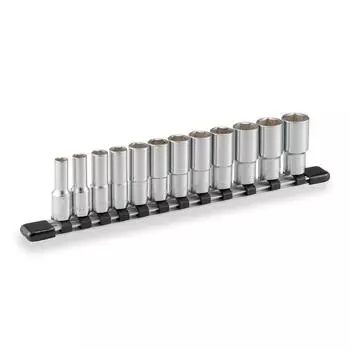 TONE Deep Socket Set with HSL312 Drive angle Contents 12 items (Hexagonal, holder) 9.5mm (3/8 )