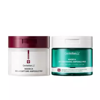 Tone Glow Care CENTELLIAN24 Madeca Mela Capture Ampoule Pads 60 sheets + Double Tightening Ampoule Pads 60 sheets