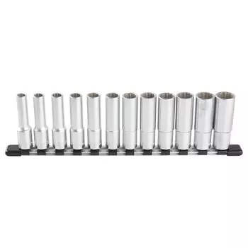 TONE HDL412 Deep Socket Set with Set (12-Point Holder), 12.7mm (1/2 ) Drive, 12-Piece