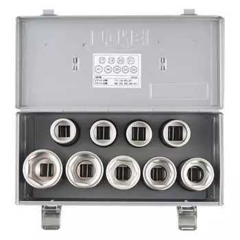 TONE Набор ударных головок фольга A609T Угол привода Серебристый 9 предметов (для орехов) 19,0 мм (3/4 ) СОДЕРЖАНИЕ