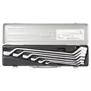 TONE Long box wrench set 2700M Silver 6 pieces Width across (45°) Contents flats 8~27mm серебряный