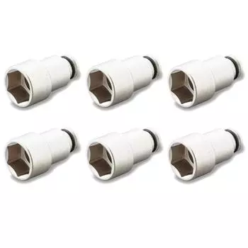 TONE Long Impact 18mm Pack of 6 Socket, 4NV-18L-6S, 12.7mm (1/2 ) Drive, Width,