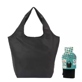 tone Marche Bag Black L Insulating Shoulder Bag Compact Storage Foldable Aluminum Coating Tote Bag 20L LB-08 Cold/Heat